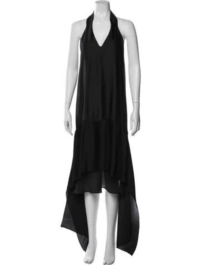 Pre-owned Christopher Esber Halterneck Long Dress In Black