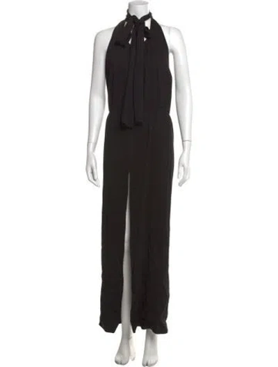 Pre-owned Christopher Esber Halterneck Long Dress W/ Tags In Black