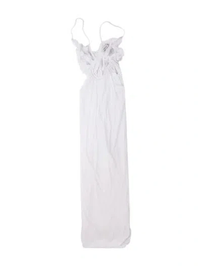 Pre-owned Christopher Esber Halterneck Long Dress In White
