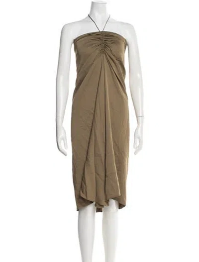Pre-owned Christopher Esber Halterneck Midi Length Dress In Green