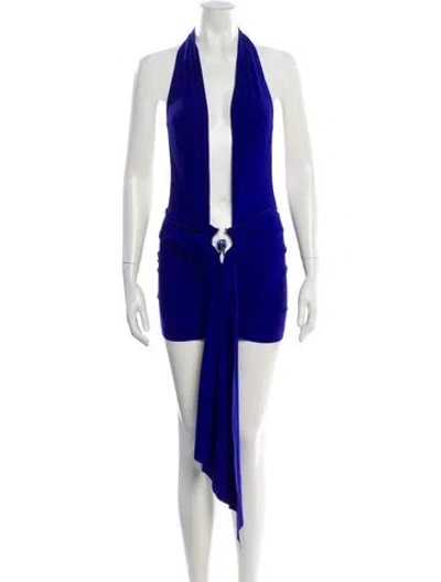 Pre-owned Christopher Esber Halterneck Mini Dress W/ Tags In Purple