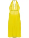 Christopher Esber Spring Silk-georgette Halterneck Midi Dress In Green