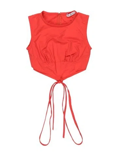 Pre-owned Christopher Esber Halterneck Sleeveless Crop Top In Orange