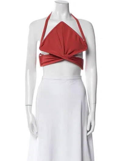 Pre-owned Christopher Esber Halterneck Sleeveless Crop Top W/ Tags In Multi