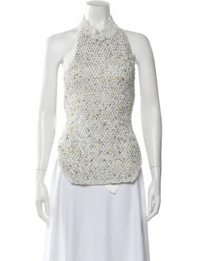 Pre-owned Christopher Esber Halterneck Sleeveless Top In White