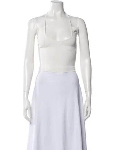 Pre-owned Christopher Esber Halterneck Sleeveless Top In White