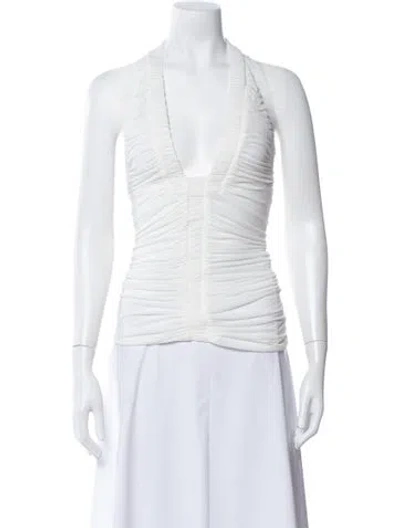 Pre-owned Christopher Esber Halterneck Sleeveless Top In White