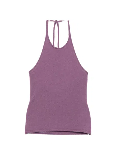 Christopher Esber Top Rae Halter Tank In Cashmere In Purple