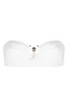 Christopher Esber Hook-embellished Bandeau Bikini Top In White