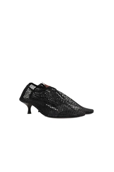 Christopher Esber Navy Minette Crystal Micro Heels In Grey