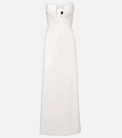 Christopher Esber Helix Gathered Maxi Dress In White