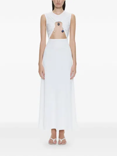 Christopher Esber Hiero Crystal Dress In White