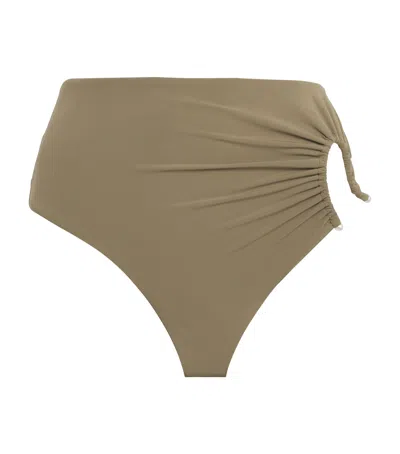 Christopher Esber High-rise Crescent Bikini Briefs In Green