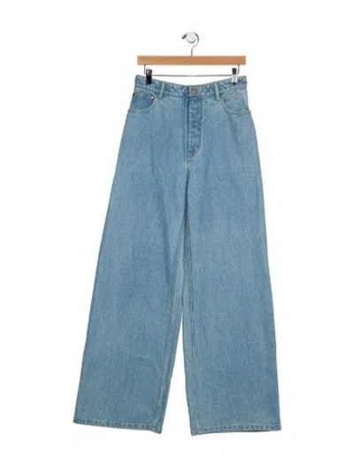 Pre-owned Christopher Esber High-rise Wide Leg Jeans In Blue