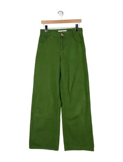 Pre-owned Christopher Esber High-rise Wide Leg Jeans W/ Tags In Green