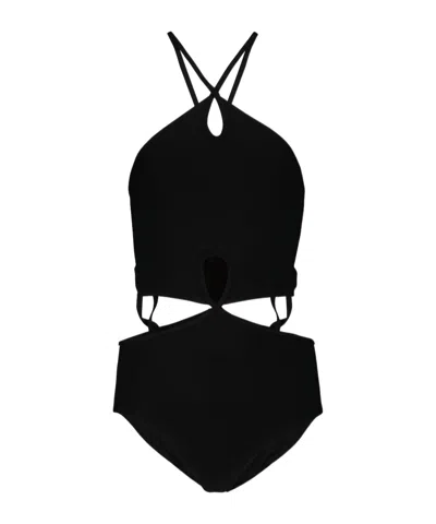 Christopher Esber Hollow-out One-piece Swimsuit In Black