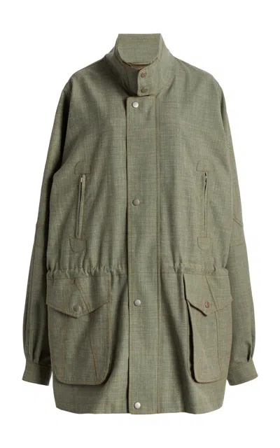 Christopher Esber Hunt Wool-linen Jacket In Gray
