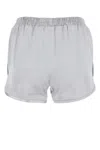 Christopher Esber Viscose Waist Shorts With Side Slits And Seam Pockets In Silver
