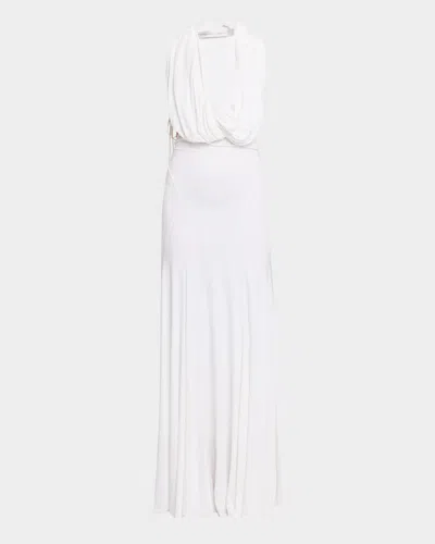 Christopher Esber Interlock Jersey Draped Dress In White