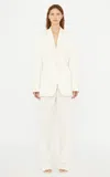 Christopher Esber Intimate Bow-back Twill Blazer In White