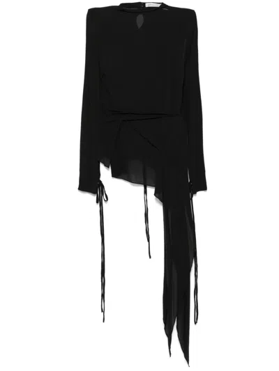 Christopher Esber Inverted Swept T-shirt In Black