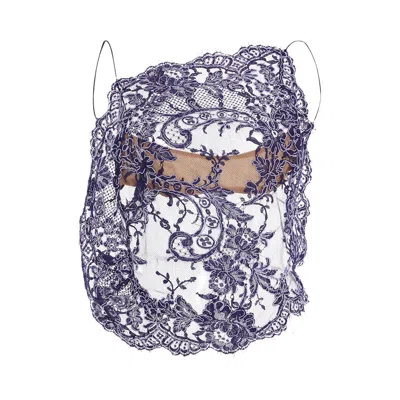 Pre-owned Christopher Esber Iris Floating Lace Cami 'dark Viola' | Purple | Women's Size 10