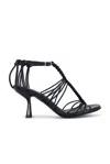Christopher Esber Isla Satin Knotted Sandal In Black