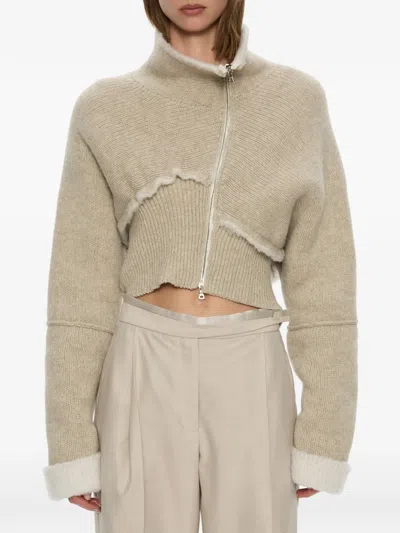 Christopher Esber Isolde Double-knit Jacket In Neutral