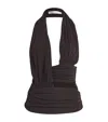 Christopher Esber Jersey Draped Cummerbund Top In Black