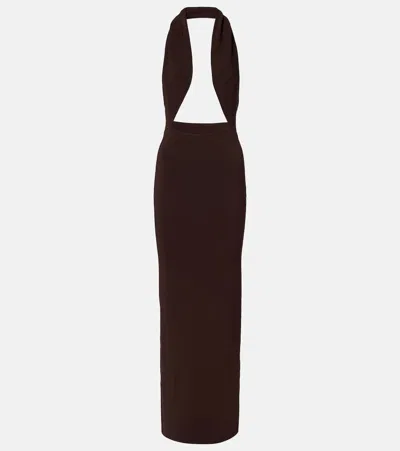 Christopher Esber Jersey Maxi Dress In Brown