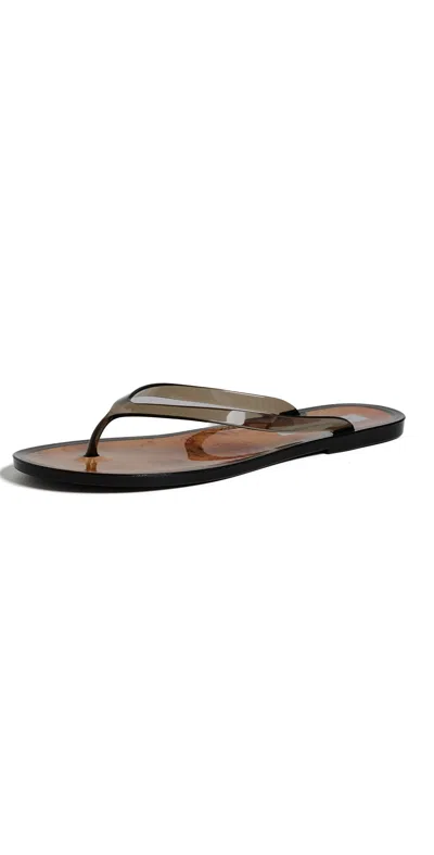 Christopher Esber Jo Jelly Flip Flops Black/burl In Brown