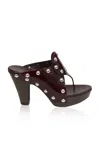 Christopher Esber Juna Studded Clog In Burgundy