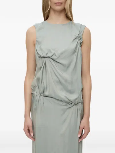 Christopher Esber Kacere Bikini Tuck Column Tank Maxi Dress In Gray