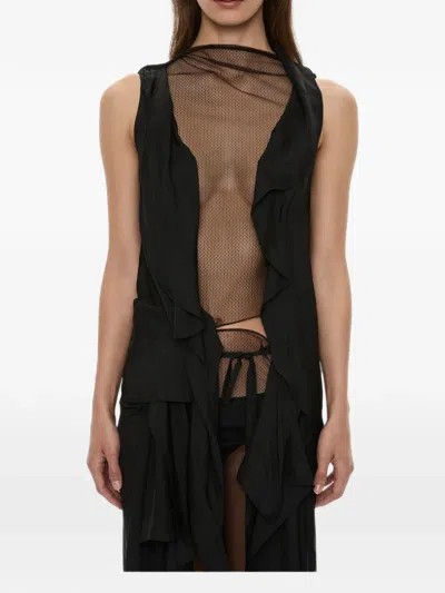 Christopher Esber Kacere Draped Maxi Skirt In Black