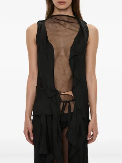 Christopher Esber Kacere Draped Top In Black