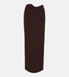 Christopher Esber Knitted Maxi Skirt In Burgundy