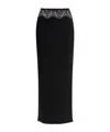 Christopher Esber Knitted Skirt With Lace Detail In Black