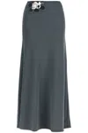 Christopher Esber Trio Stone Ribbed Stretch-jersey Maxi Skirt In Grey