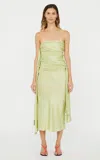 Christopher Esber Knotted Silk Mini Dress In Green