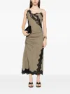 Christopher Esber Crimped Lace Slip Dress