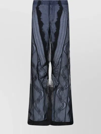 CHRISTOPHER ESBER LACE EMBELLISHED HIGH WAIST TROUSERS