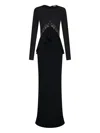 Christopher Esber Lace-insert Column Maxi Dress In Black
