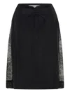 Christopher Esber Lace-insert Drawstring Skirt In Black