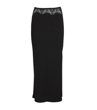Christopher Esber "knitted Skirt With Lace Detail In Black