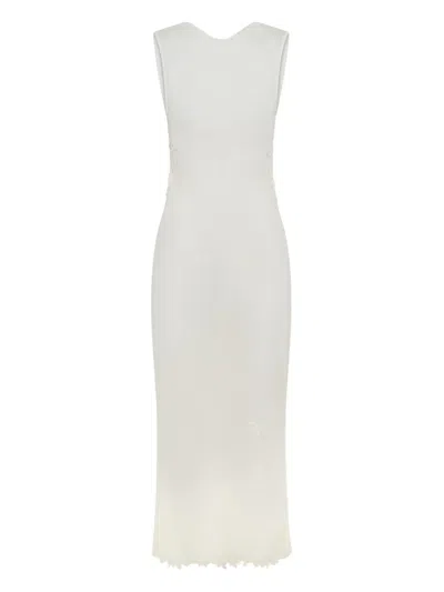 Christopher Esber Lace-insert Midi Dress In White