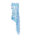 Christopher Esber Asymmetric Lace Mini Dress In Blue