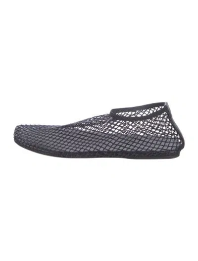 Pre-owned Christopher Esber Lace Pattern Flats In Blue