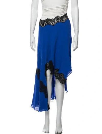 Pre-owned Christopher Esber Lace Pattern Long Dress In Blue