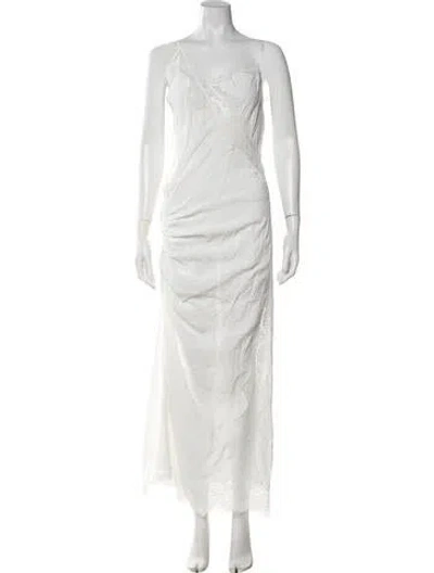 Pre-owned Christopher Esber Lace Pattern Long Dress W/ Tags In Pink