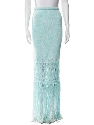 Pre-owned Christopher Esber Lace Pattern Midi Length Skirt In Blue